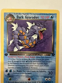 Dark Gyarados 25/82 1st Edition Team Rocket set NonHolo Rare LP raw Pokemon WOTC - Image 2