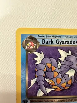 Dark Gyarados 25/82 1st Edition Team Rocket set NonHolo Rare LP raw Pokemon WOTC - Image 3