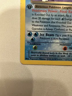 Dark Gyarados 25/82 1st Edition Team Rocket set NonHolo Rare LP raw Pokemon WOTC - Image 5