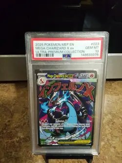 2025 Pokemon Mep En Mega Charizard X ex Ultra Premium Collection Psa 10 - Image 1
