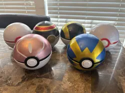 Rare Pokemon Pokemon Love Pink Heart Pokeball Poke Ball Tin J21 Empty LOT 6 - Image 1