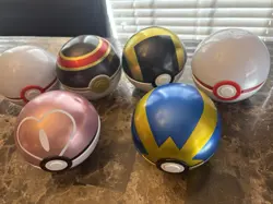 Rare Pokemon Pokemon Love Pink Heart Pokeball Poke Ball Tin J21 Empty LOT 6 - Image 3