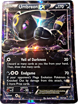 POKEMON TCG SINGLES| UMBREON EX 55/124 | XY FATES COLLIDE - Image 3