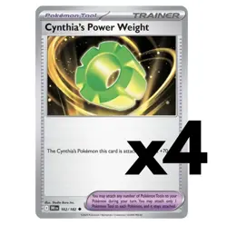 4x Cynthia's Power Weight 162/182 - SV10: Destined Rivals Pokemon Playset x4 - Image 1