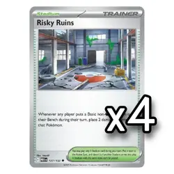 4x Risky Ruins 127/132 Mega Evolution Pokemon Playset x4 - Image 1