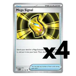 4x Mega Signal - 121/132 - ME01: Mega Evolution Pokemon Playset x4 - Image 1