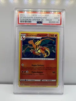 Pokemon TCG Special Delivery Charizard SWSH075 PSA 9 Mint - Image 1