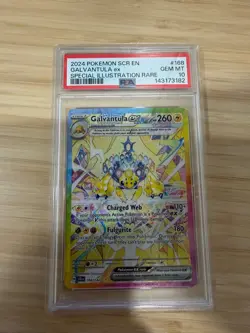Pokemon Sv07 Stellar Crown Galvantula ex #168/142 Illustration Rare Holo PSA 10 - Image 1