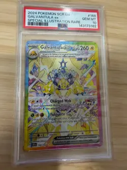 Pokemon Sv07 Stellar Crown Galvantula ex #168/142 Illustration Rare Holo PSA 10 - Image 2