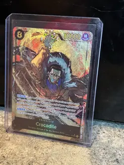 Crocodile OP14-120 Alternate Art The Azure Sea's Seven Sec One Piece Alt Secret - Image 1