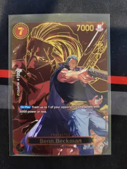 One Piece Benn.Beckman (OP09-009/177) OP13 Carrying On His Will NM FOIL- SP - Image 1