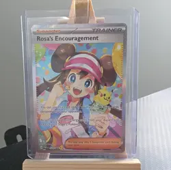 Pack Fresh Rosa’s Encouragement SIR 123/088 Pokemon Perfect Order Card Pikachu - Image 1