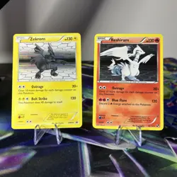Pokemon Card TCG Reshiram 26/114 and Zekrom BW005 2011 LP - Image 1