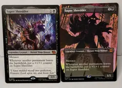 2x Super Shredder Regular & (Borderless) Teenage Mutant Ninja Turtles NM MTG - Image 1
