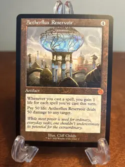 MTG Aetherflux Reservoir The Brothers' War 2 Regular Mythic NM Retro Frame Magic - Image 1