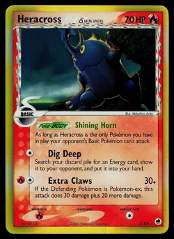 Pokemon Card - Heracross Dragon Frontiers 3/101 Holo Holo Rare - Image 1