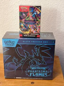 POKEMON MEGA PHANTASMAL FLAMES ETB & BOOSTER BUNDLE FACTORY SEALED! - Image 1