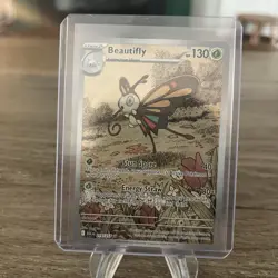 Pokemon Beautifly Full Art Holo Rare 219/217 Evolutions TCG Card - Image 3