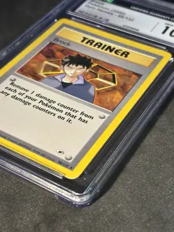 Pokemon TCG Brock Trainer 98/132 Gym Heroes Vintage 2000 CGC 10 Gem Mint - Image 3