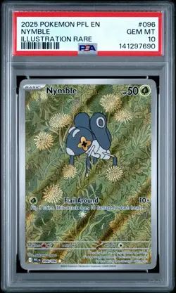 2025 Pokemon Phantasmal Flames Nymble Illustration Rare #096/094 PSA 10 - Image 1