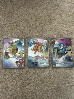 Pokemon TCG First Partner Illustration Collection Series 1 Sinnoh Starters Set - Image 1