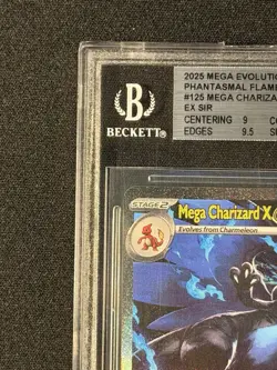 Pokemon Mega Charizard x EX 125/094 SIR Beckett 9 Mint Phantasmal Flames - Image 3
