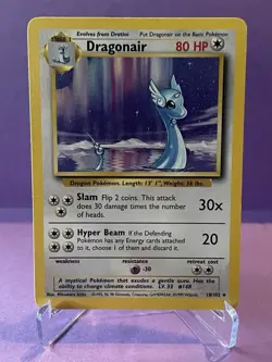 Pokemon TCG Base Set Dragonair Rare 18/102 - Image 1