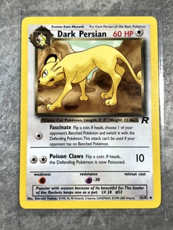 Dark Persian 42/82 Pokemon TCG Team Rocket Regular Non-Holo (Moderate Play) - Image 1