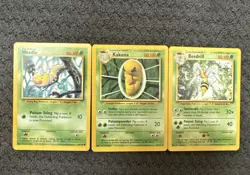 Pokemon TCG Base Set 1999 WOTC Weedle Kakuna Beedrill 69/102 33/102 17/102 -NM - Image 1