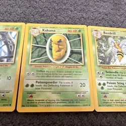 Pokemon TCG Base Set 1999 WOTC Weedle Kakuna Beedrill 69/102 33/102 17/102 -NM - Image 3