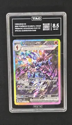 Ceruledge ex 147/131 SIR TAG 8.5 Pokemon Prismatic Evolutions - Image 1
