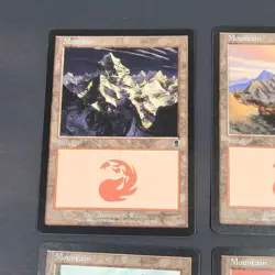 MTG - 4x Mountain - Odyssey - LP/NM - Vintage Basic Lands - All Artworks - Magic - Image 3