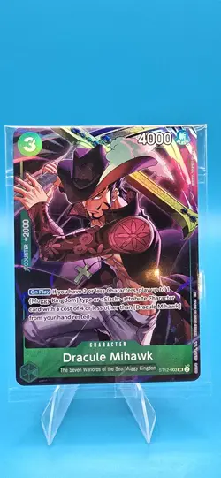 One Piece Dracule Mihawk (ST12-003) illustration box SR Foil 4000 Power 3 Cost - Image 1