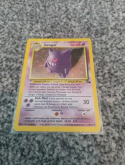 Pokemon Gengar TCG Fossil Holo Card 5/62 Vintage Trading Card - Image 1