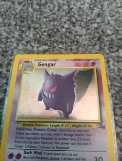 Pokemon Gengar TCG Fossil Holo Card 5/62 Vintage Trading Card - Image 2