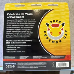 Pokemon TCG Pokemon Day 2026 Box Pikachu Promo Card & 3 Booster Packs Sealed - Image 2