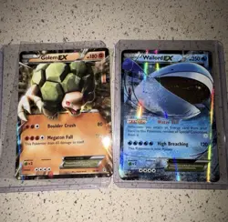 Pokemon TCG 2 Card Lot Golem EX Wailord EX Basic Holo English XY - Image 1