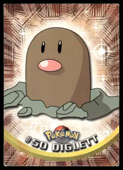 Pokemon Cards Diglett #50 Topps Trading Cards Series 1 LP *4 - Image 1