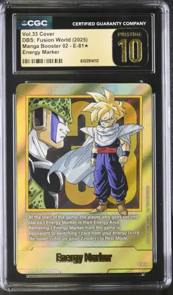Dragon Ball Super Card Game Energy Marker E-81 Gold Foil CGC 10 PRISTINE - Image 1