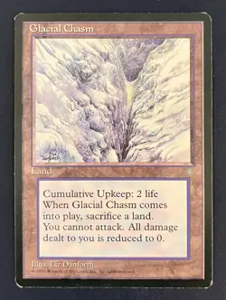 MTG Glacial Chasm - LP - Ice Age - Vintage Magic the Gathering - Image 1