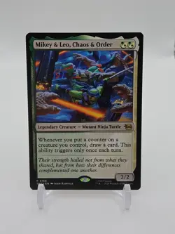 Mikey and Leo Chaos and Order - TMT - Rare - NM - Image 1