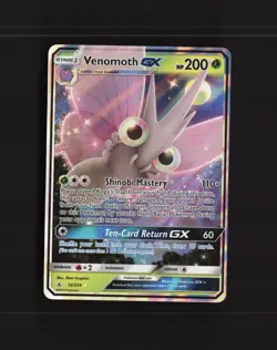 Venomoth GX 12/214 Unbroken Bonds Ultra Rare Holo Pokemon Card NM - Image 1