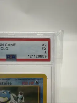 Pokemon TCG Blastoise Base Set Holo PSA 5 - Image 3
