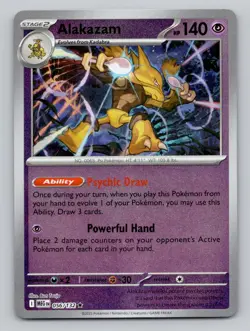 Reverse Holo Alakazam 056/132 Rare Mega Evolution Pokemon - Image 1