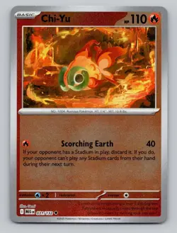 Reverse Holo Chi-Yu 031/132 Uncommon Mega Evolution Pokemon - Image 1