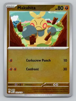 Reverse Holo Makuhita 072/132 Common Mega Evolution Pokemon - Image 1