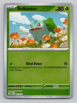 Reverse Holo Bulbasaur 001/132 Common Mega Evolution Pokemon - Image 1