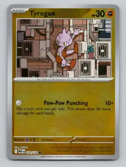 Reverse Holo Tyrogue 071/132 Common Mega Evolution Pokemon - Image 1