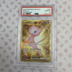 Mew ex 2023 Pokemon Scarlet Violet 151 #205 PSA 10 - Image 1