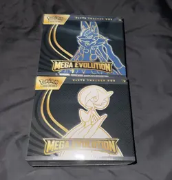 Pokemon Mega Evolution (ME01) Elite Trainer Box ETB Set of 2 New Sealed Lucario - Image 1